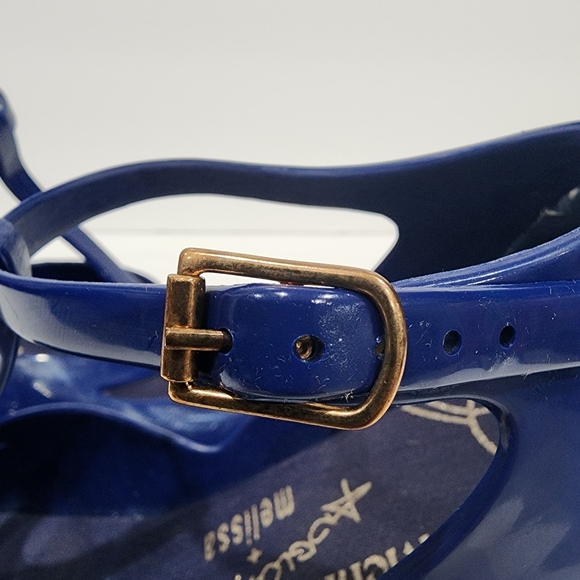 Vivienne Westwood Anglomania + Melissa Blue Jelly T Strap Heels 6 - Picture 3 of 12